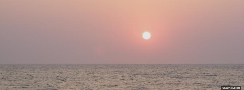 Photo sun and sea nature Facebook Cover for Free