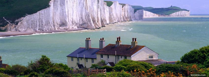 Photo seven sisters cliffs nature Facebook Cover for Free