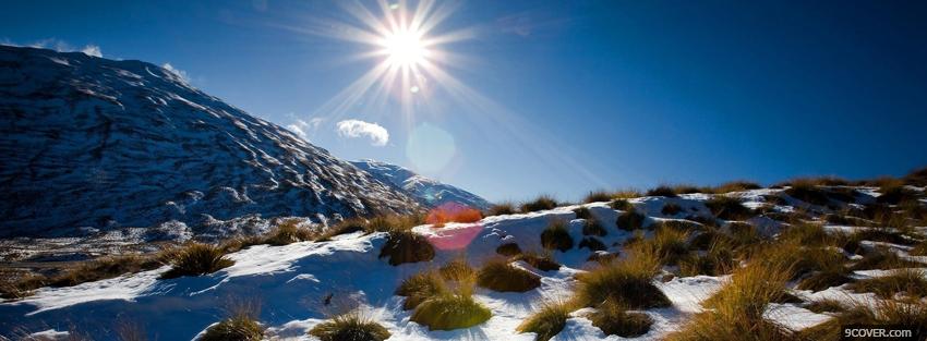 Photo winter sun nature Facebook Cover for Free