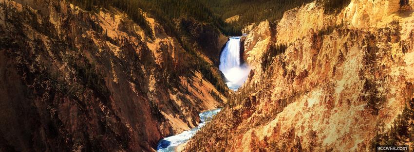 Photo yellowstone national park nature Facebook Cover for Free