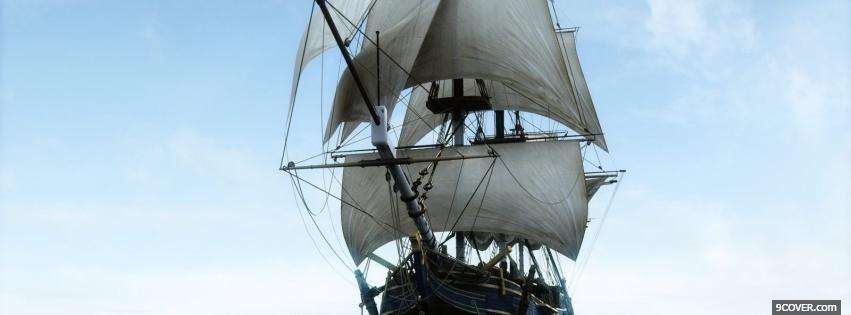 Photo sailing ship nature Facebook Cover for Free