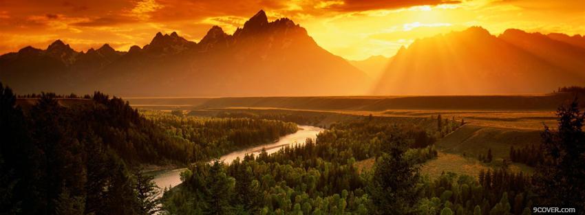 Photo snake river nature Facebook Cover for Free
