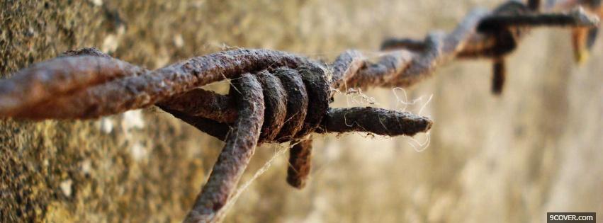 Photo rust wires nature Facebook Cover for Free