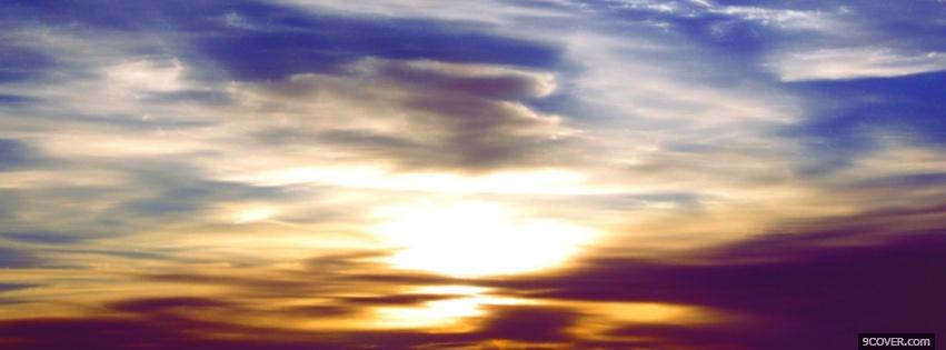 Photo sunset sky nature Facebook Cover for Free