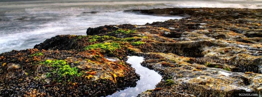 Photo trail in water nature Facebook Cover for Free