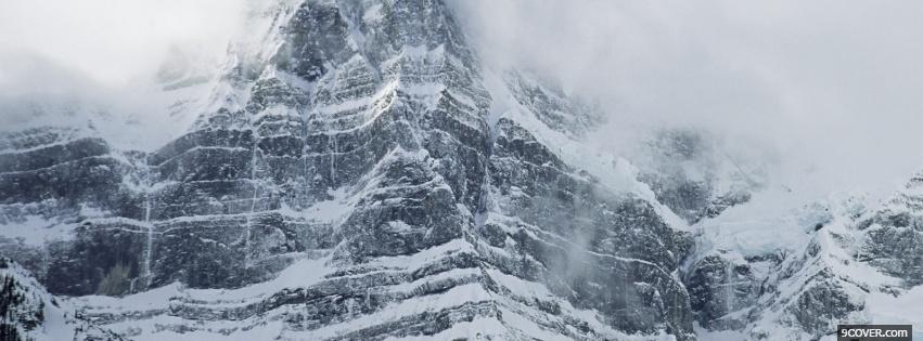 Photo white mountain nature Facebook Cover for Free