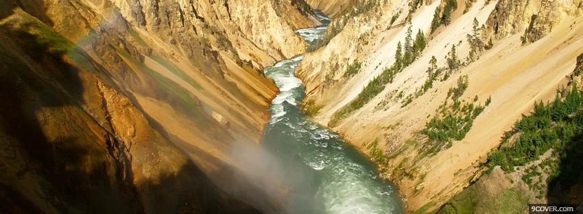 Photo water and canyon nature Facebook Cover for Free
