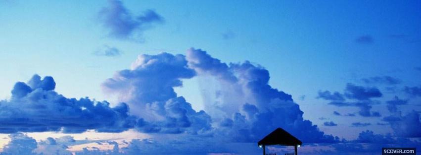 Photo sky and dock nature Facebook Cover for Free