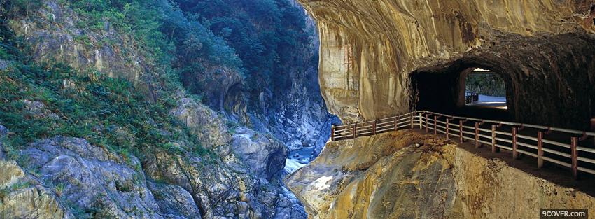 Photo tunnel in nature Facebook Cover for Free