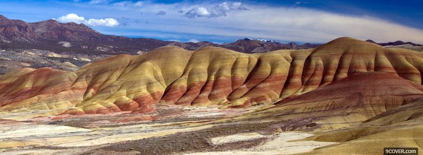 Photo painted hills oregon nature Facebook Cover for Free