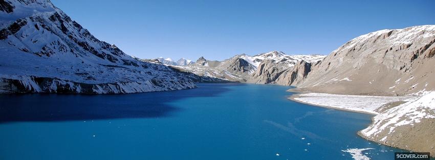 Photo tilicho lake nature Facebook Cover for Free