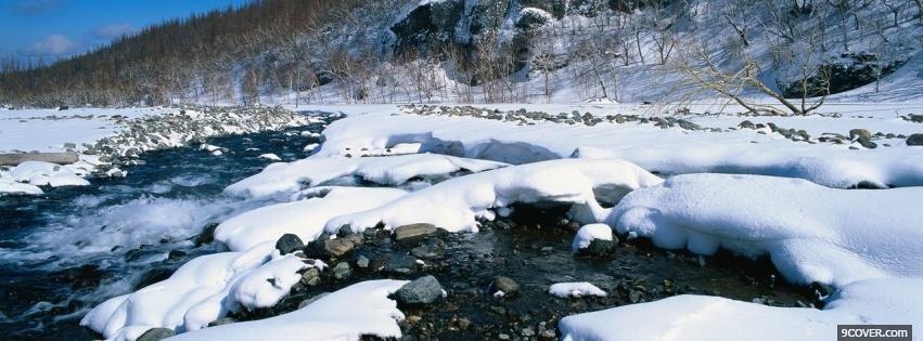 Photo winter white snow nature Facebook Cover for Free