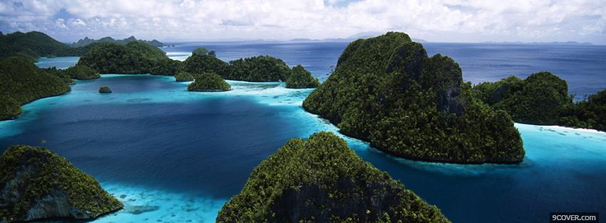 Photo rajat ampat island nature Facebook Cover for Free
