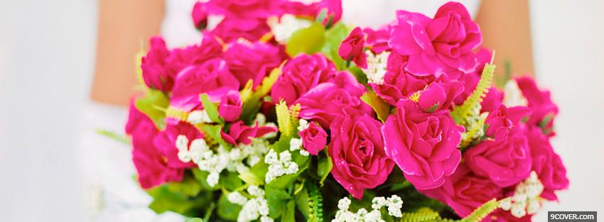 Photo pink bouquet nature Facebook Cover for Free