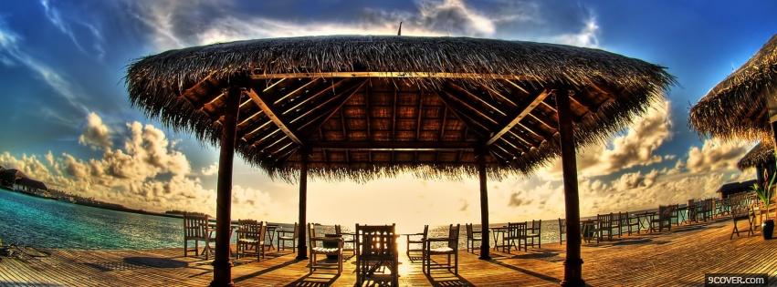 Photo summer resort nature Facebook Cover for Free