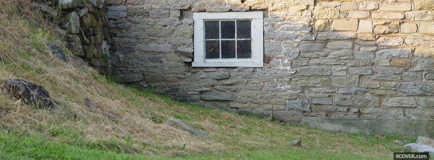 Photo old house in nature Facebook Cover for Free