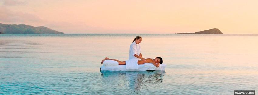 Photo water massage nature Facebook Cover for Free