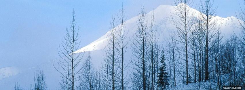 Photo snow mountain nature Facebook Cover for Free