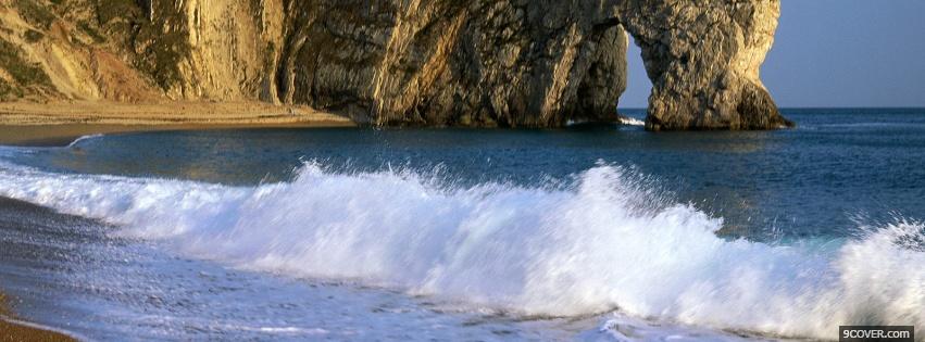 Photo waves nature Facebook Cover for Free