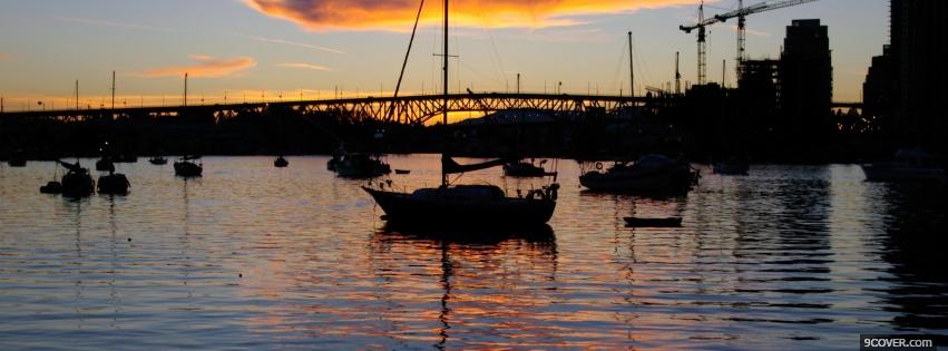 Photo sailboats nature Facebook Cover for Free