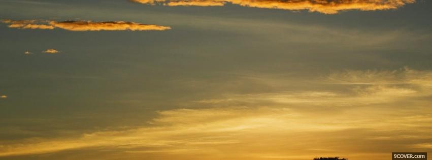 Photo sun and sky nature Facebook Cover for Free