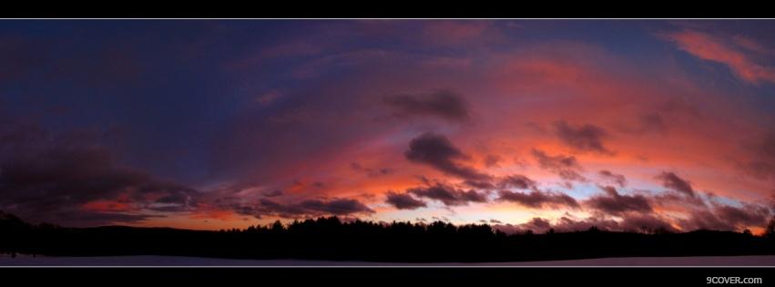 Photo pink purple sky nature Facebook Cover for Free