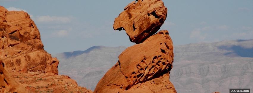 Photo red rock nature Facebook Cover for Free