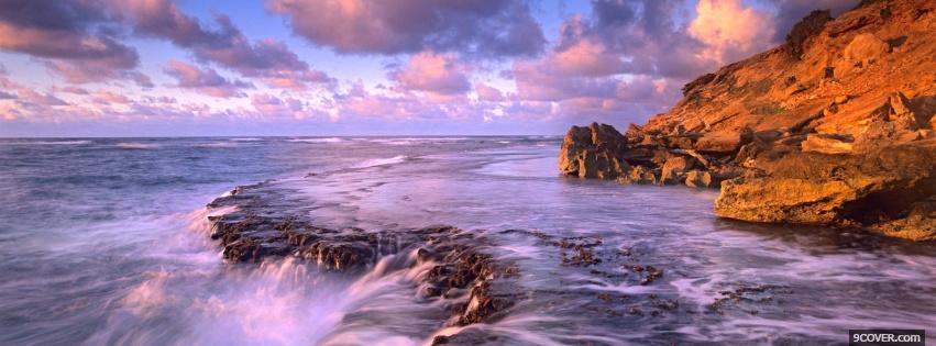 Photo wild waterfall nature Facebook Cover for Free