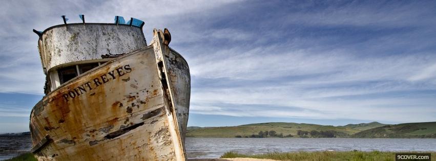 Photo old boat nature Facebook Cover for Free
