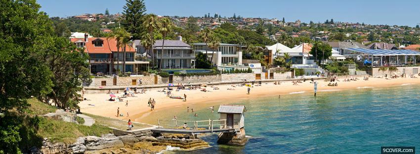 Photo watson bay sydney nature Facebook Cover for Free