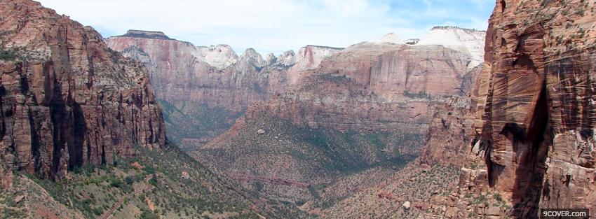 Photo zion national park nature Facebook Cover for Free