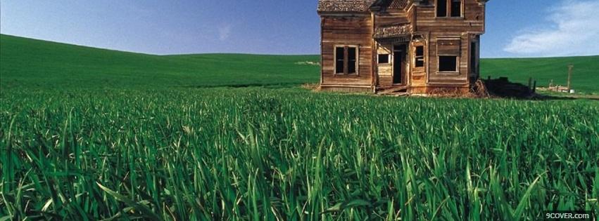 Photo old house nature Facebook Cover for Free