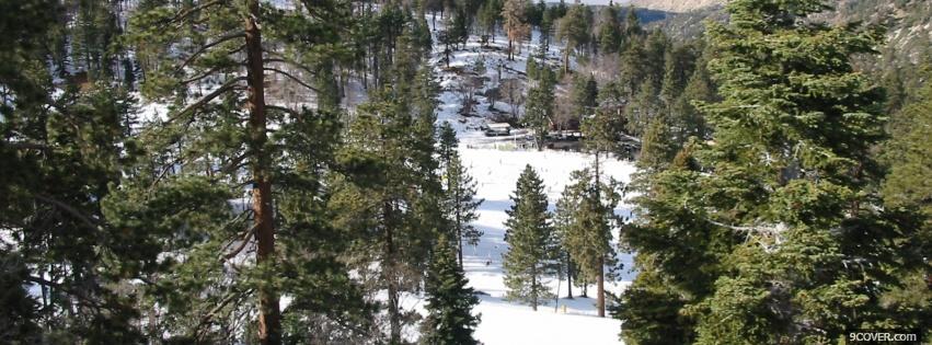 Photo winter landscape nature Facebook Cover for Free