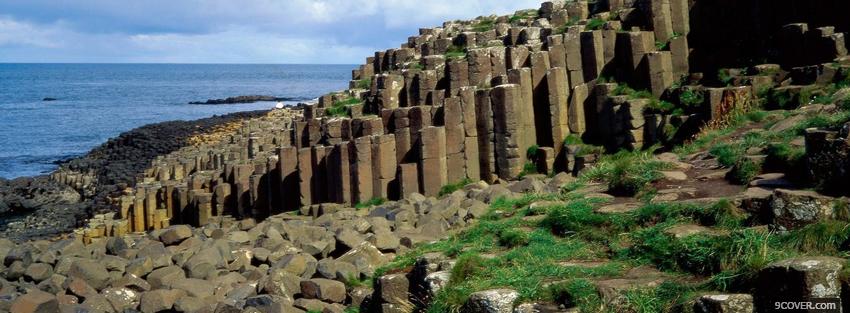 Photo giants causeway ireland nature Facebook Cover for Free