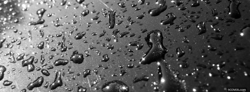Photo rain drops Facebook Cover for Free
