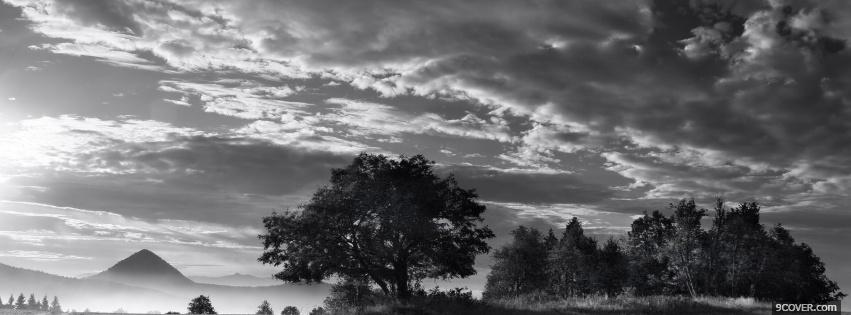 Photo nature black and white Facebook Cover for Free