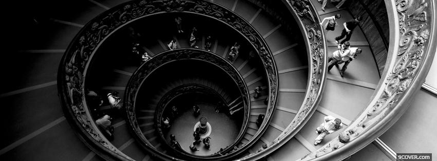 Photo stairs vatican Facebook Cover for Free