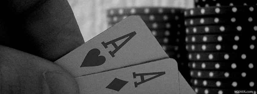 Photo playing with cards Facebook Cover for Free