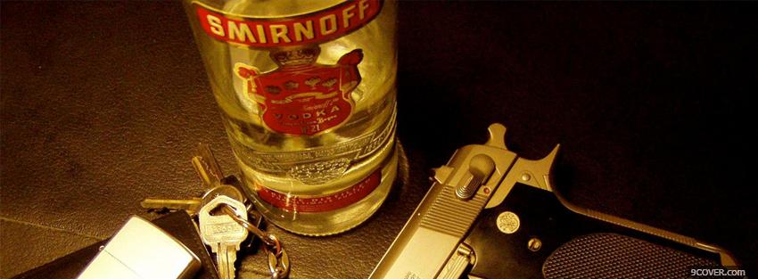 Photo smirnoff and gun Facebook Cover for Free