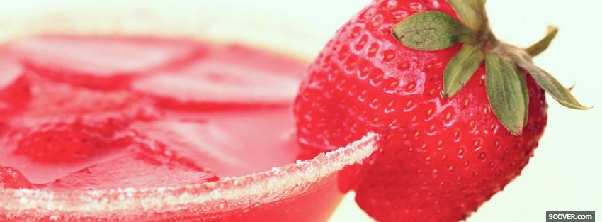 Photo strawberry martini Facebook Cover for Free
