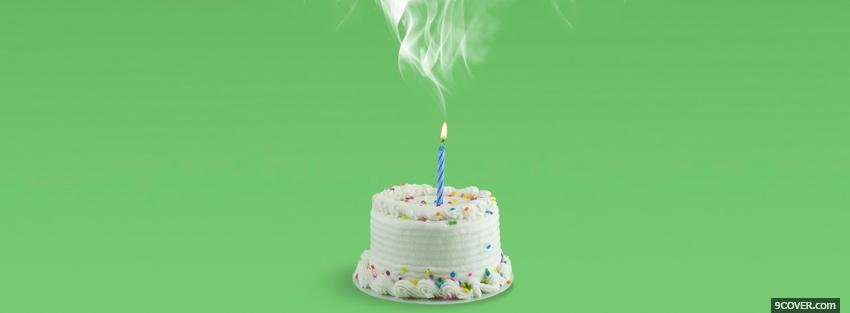 Photo cake and candle smoke Facebook Cover for Free