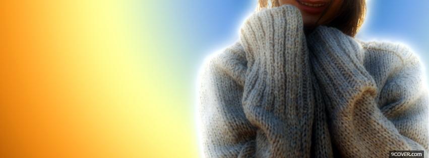 Photo cuddly sweater fashion Facebook Cover for Free