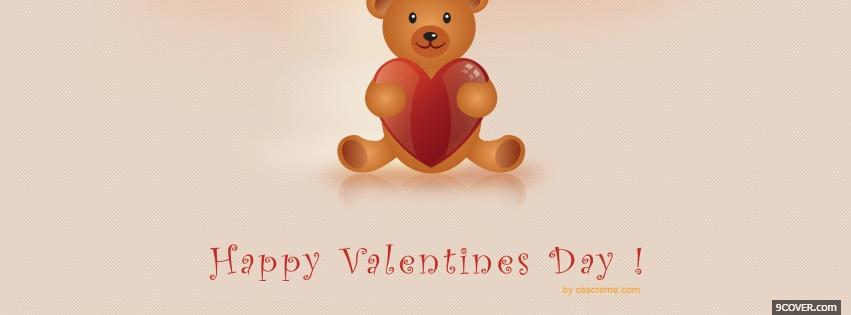 Photo teddy bear for vday Facebook Cover for Free