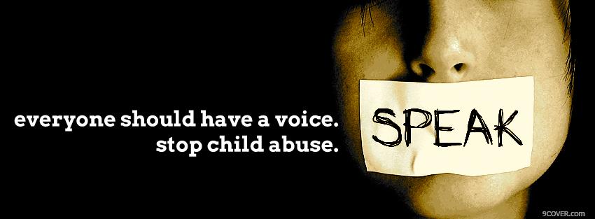 Photo stop child abuse Facebook Cover for Free
