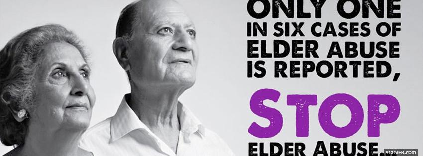 Photo elder abuse awareness Facebook Cover for Free