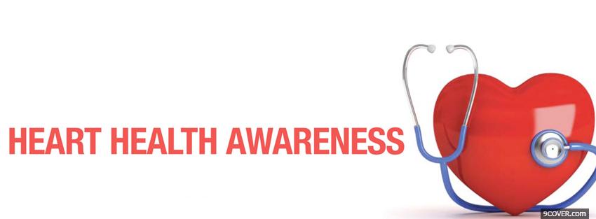 Photo heart health awareness Facebook Cover for Free
