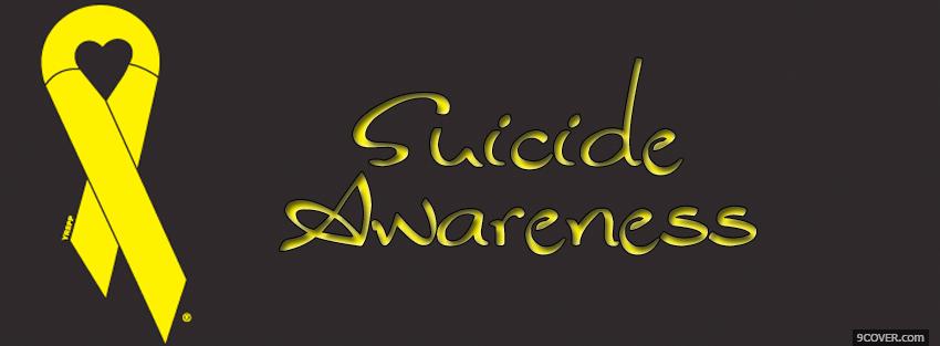 Photo suicide awareness Facebook Cover for Free
