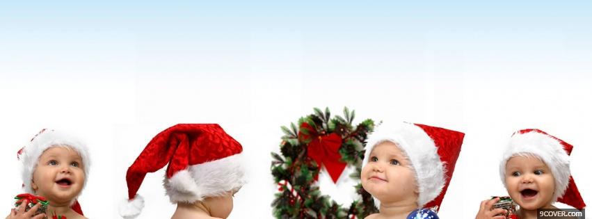 Photo christmas babies Facebook Cover for Free