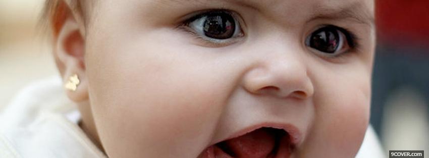 Photo brown eyed baby Facebook Cover for Free