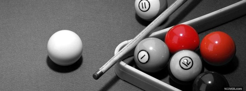Photo billiards black and red Facebook Cover for Free